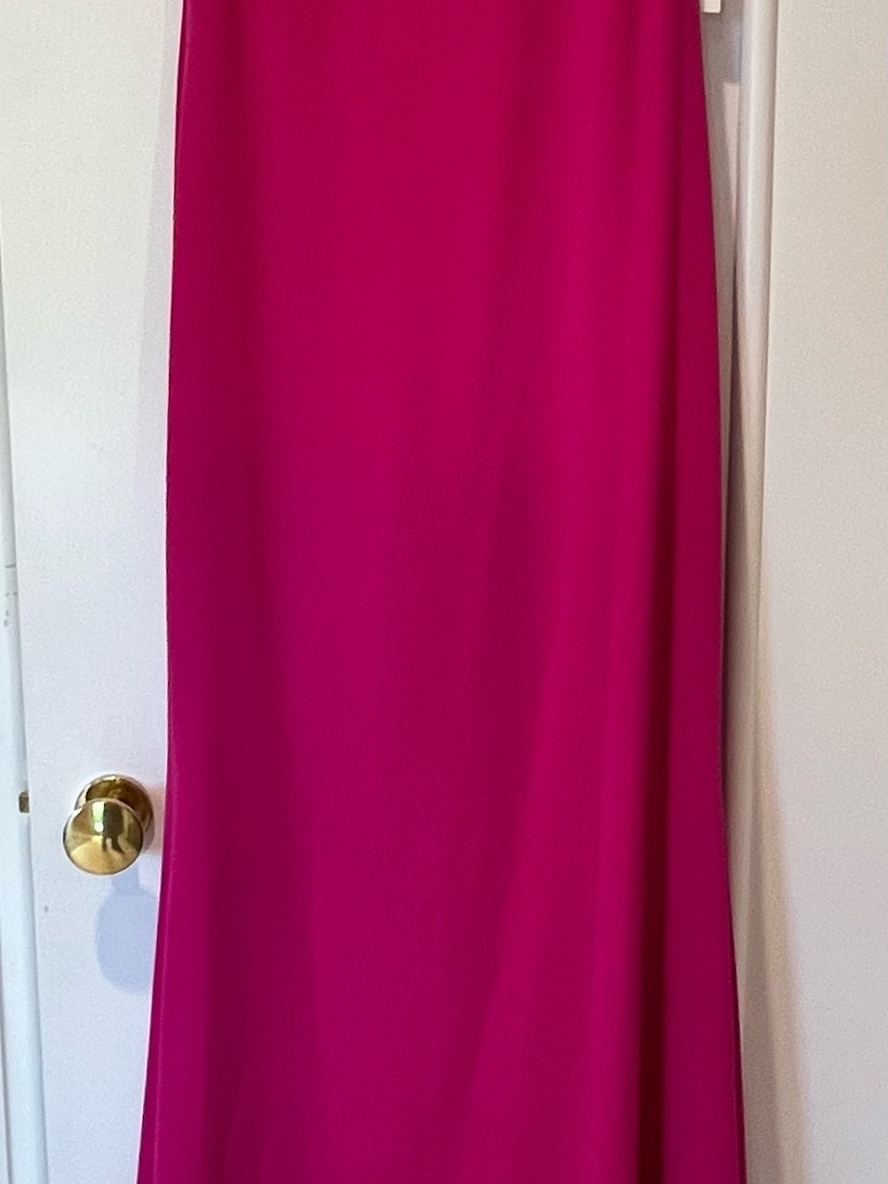 Badgley Mischka Fuchsia Pink Maxi Formal Dress